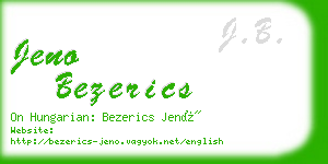 jeno bezerics business card